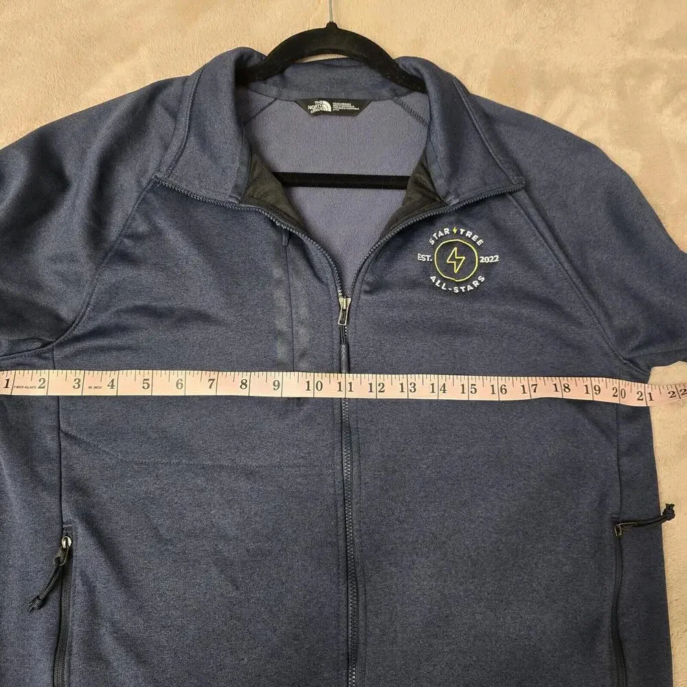 The North Face Men's Fleece Full-Zip Sweatshirt Navy Blue Size Medium